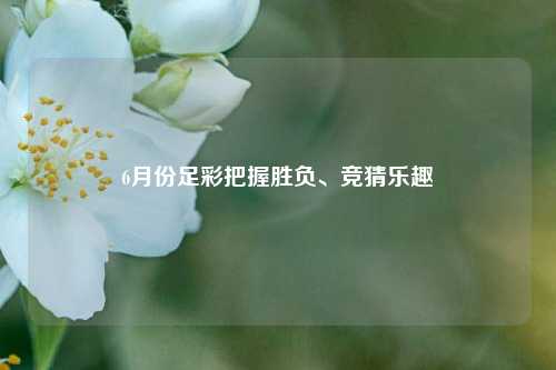 6月份足彩把握胜负、竞猜乐趣
