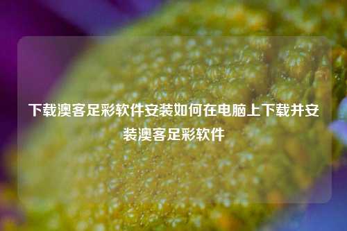 下载澳客足彩软件安装如何在电脑上下载并安装澳客足彩软件